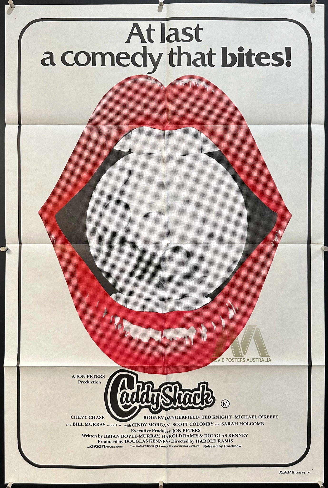 CADDYSHACK (1980) Movie Poster, Original Vintage Australian One Sheet ...
