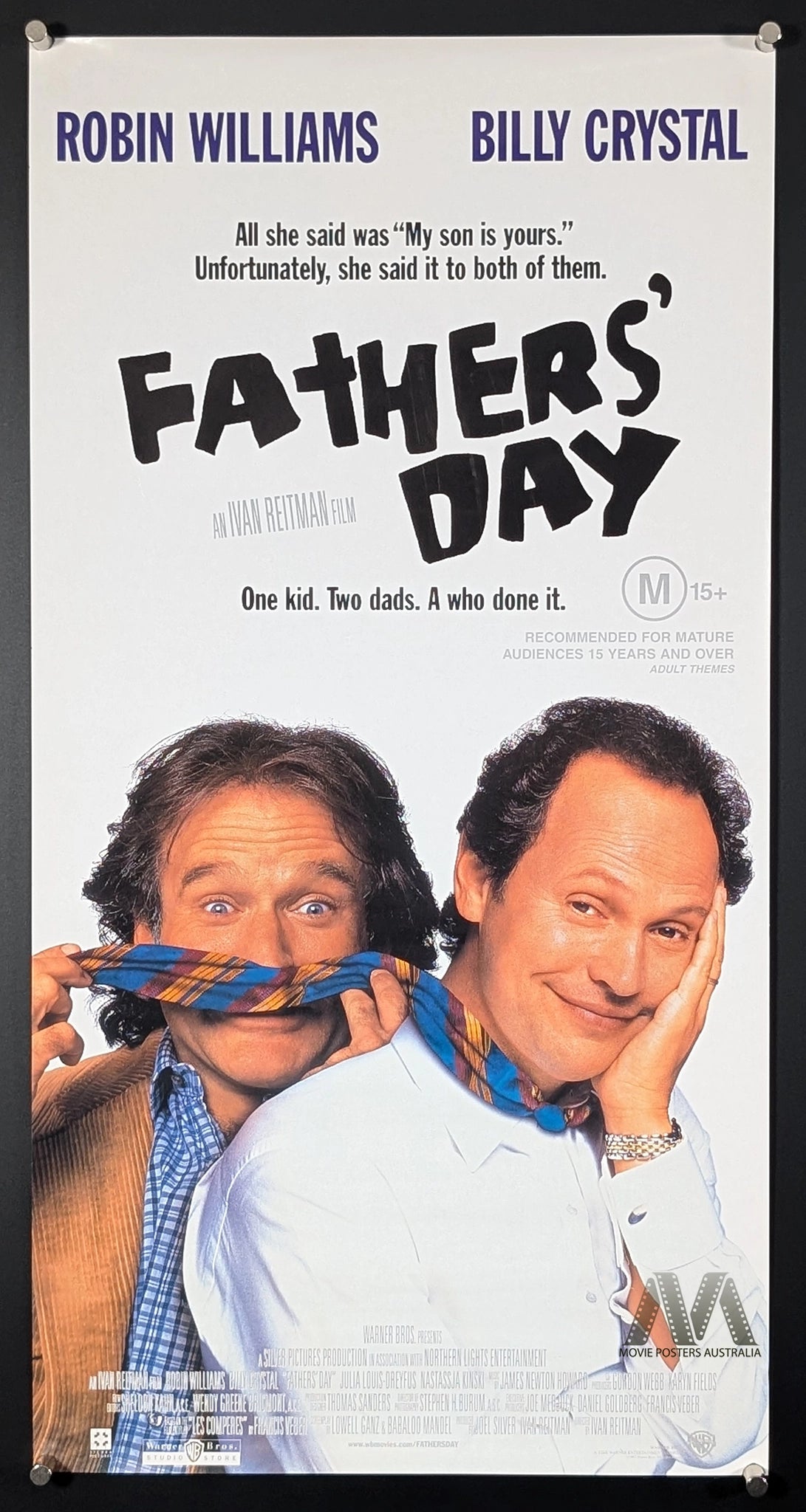FATHERS DAY (1997) Movie Poster Daybill Billy Crystal Robin William FATHERS DAY (1997) Movie Poster Daybill Billy Crystal Robin William