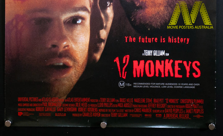 12 MONKEYS (1995) Original DS One Sheet Movie Poster, Bruce Willis - Movie Posters Australia