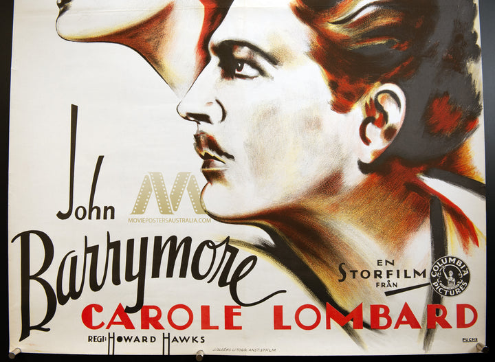 20TH CENTURY (1934) Swedish 1Sh Movie Poster, Fuchs art, VF-NM - Movie Posters Australia