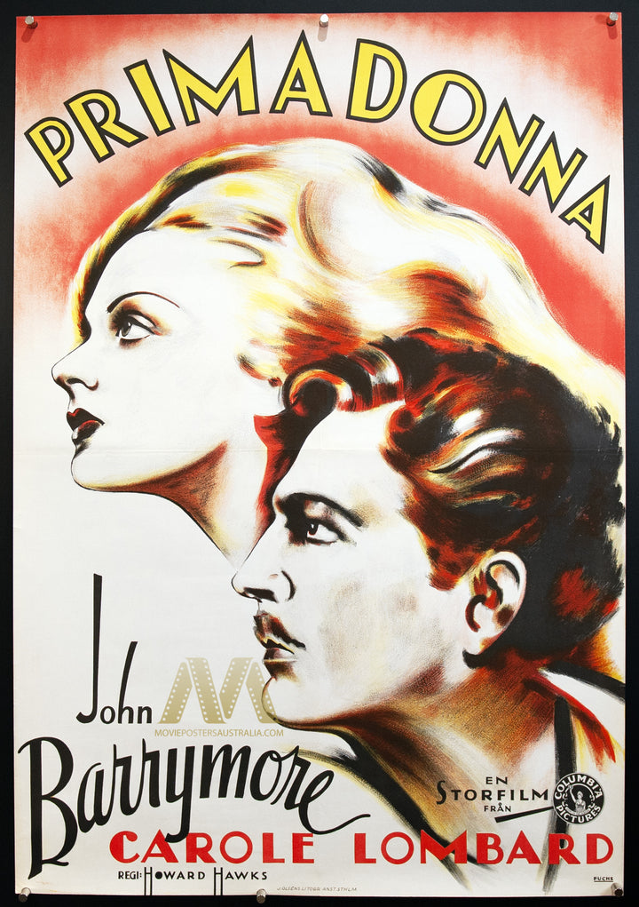 20TH CENTURY (1934) Swedish 1Sh Movie Poster, Fuchs art, VF-NM - Movie Posters Australia