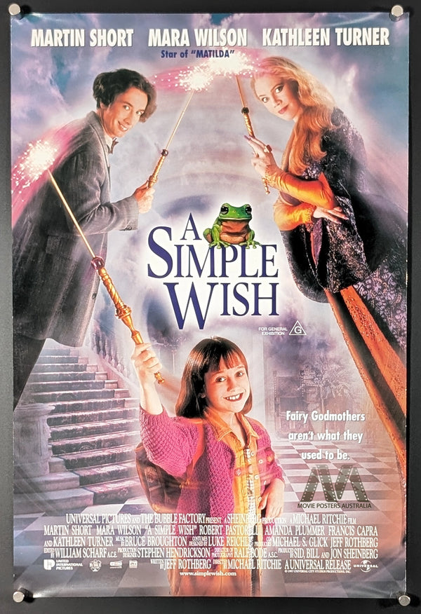 A SIMPLE WISH (1997) Movie Poster, Daybill, Martin Short, Mara Wilson