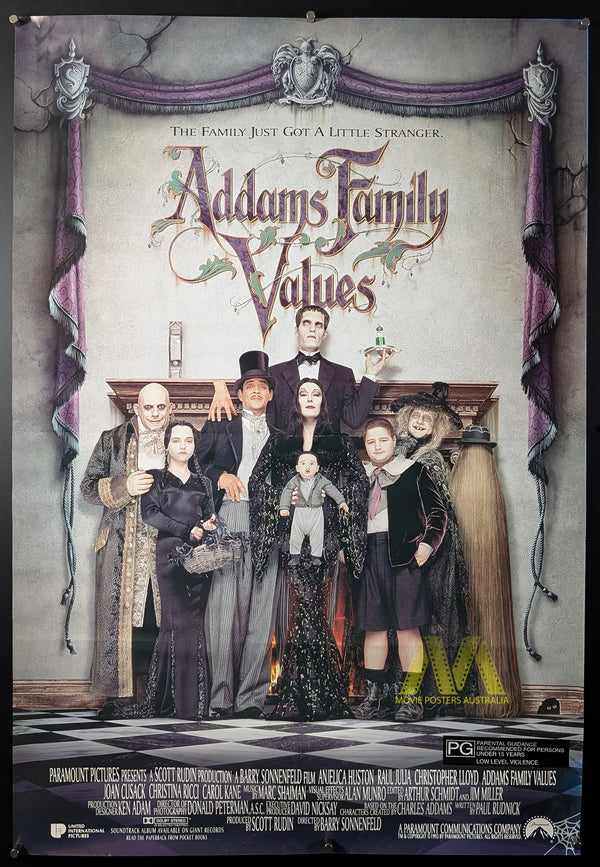 ADDAMS FAMILY VALUES (1993) MOVIE POSTER, AUSTRALIAN ONE SHEET