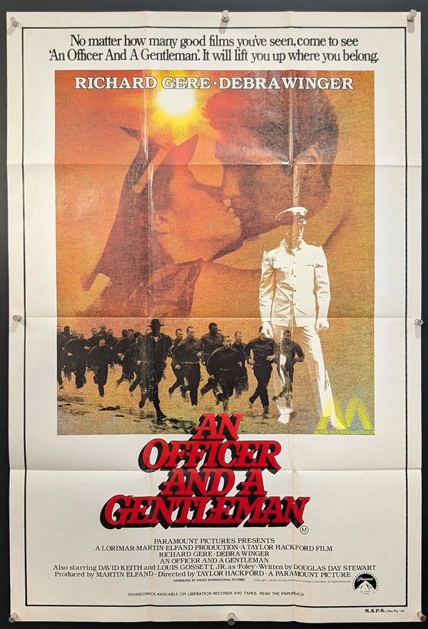 AN OFFICER AND A GENTLEMAN (1982) Movie Poster, Australian One Sheet