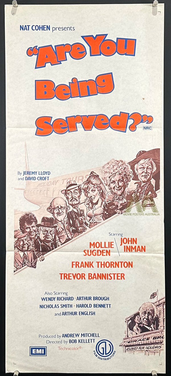 ARE YOU BEING SERVED (1977) MOVIE POSTER, DAYBILL, BRITISH COMEDY