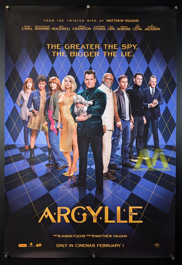 ARGYLLE (2024) Australian One Sheet Movie Poster, Double Sided, Style A - Movie Posters Australia