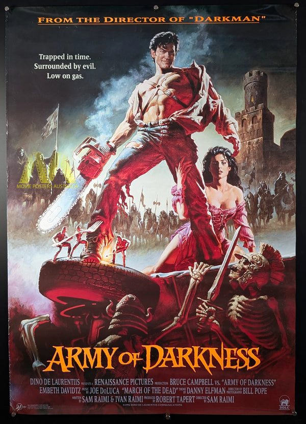ARMY OF DARKNESS (1992) MOVIE POSTER, AUSTRALIAN ONE SHEET, HORROR