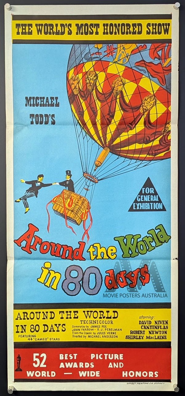 AROUND THE WORLD IN 80 DAYS (1956) Movie Poster, Daybill, ORIGINAL