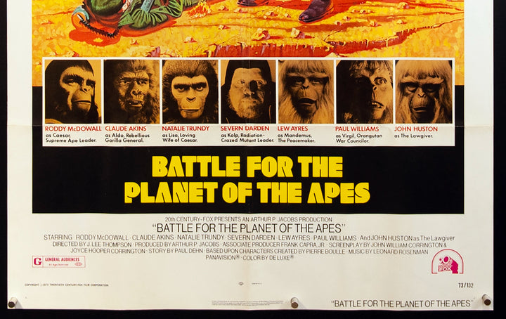 BATTLE FOR THE PLANET OF THE APES (1973) US 1 Sheet, VF-NM Cond - Movie Posters Australia