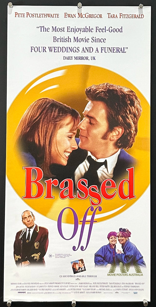 BRASSED OFF (1996) Movie Poster, Daybill, Ewan McGregor