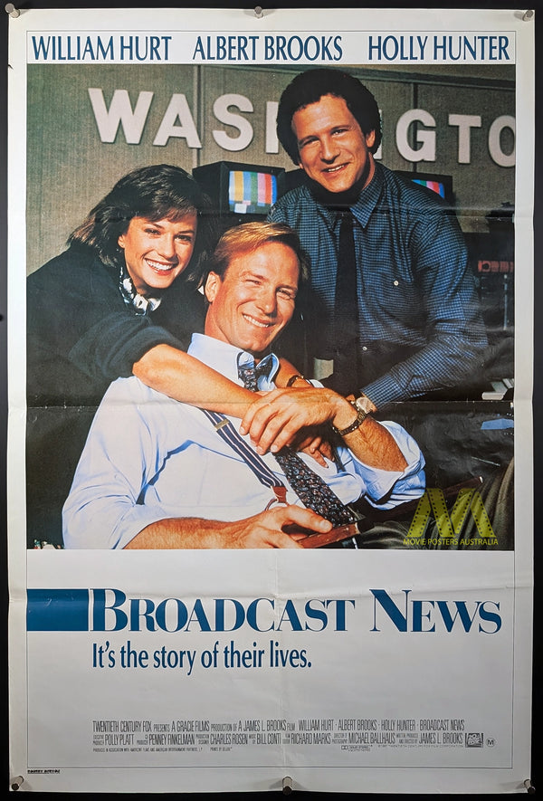 BROADCAST NEWS (1987) Movie Poster, Australian One Sheet, William Hurt