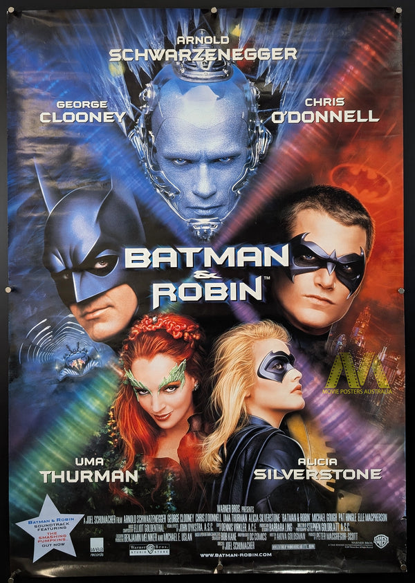 BATMAN AND ROBIN (1997) MOVIE POSTER, US One Sheet, Clooney