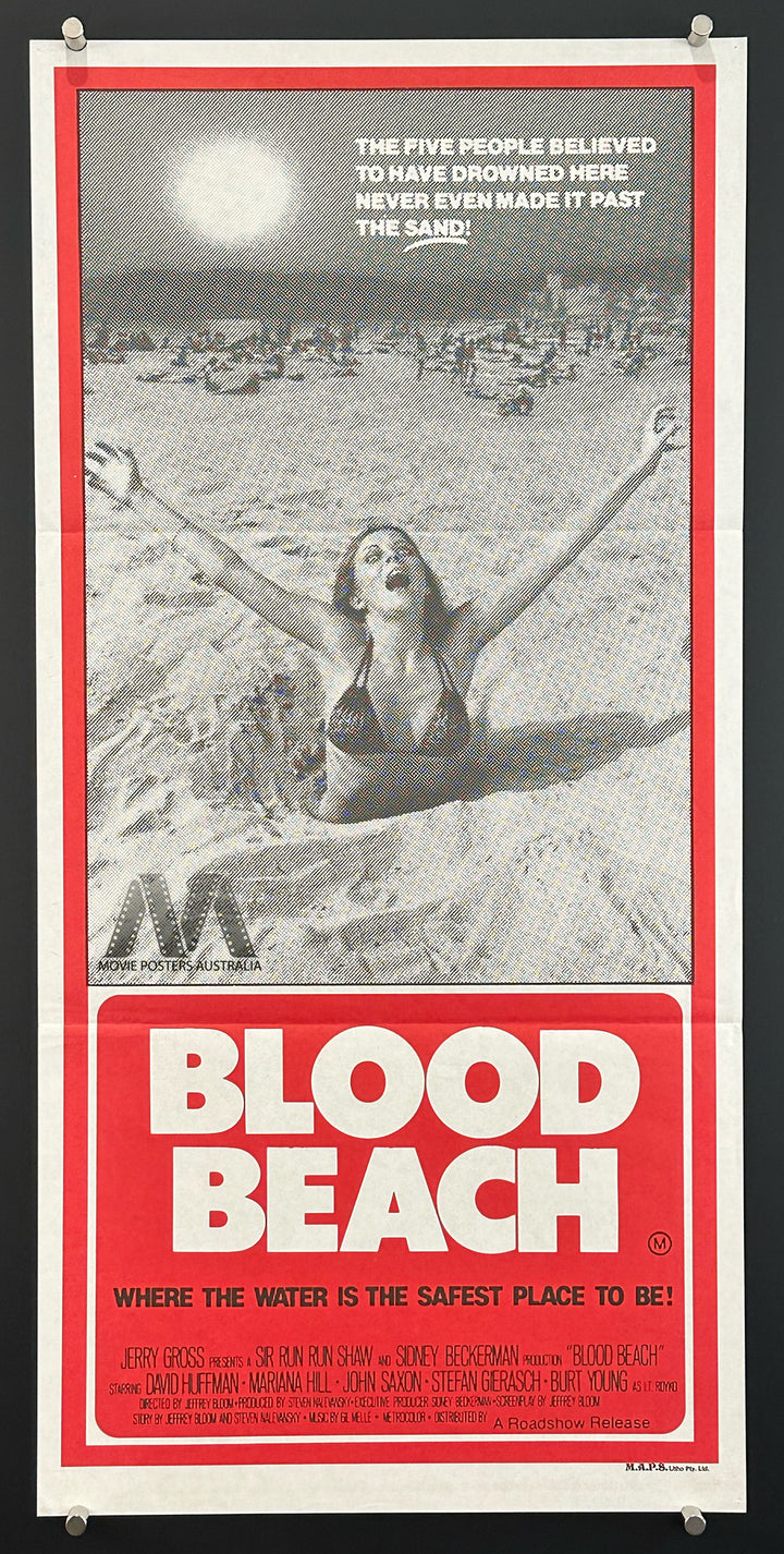 BLOOD BEACH (1980) Australian Daybill Movie Poster, VF-NM Cond - Movie Posters Australia