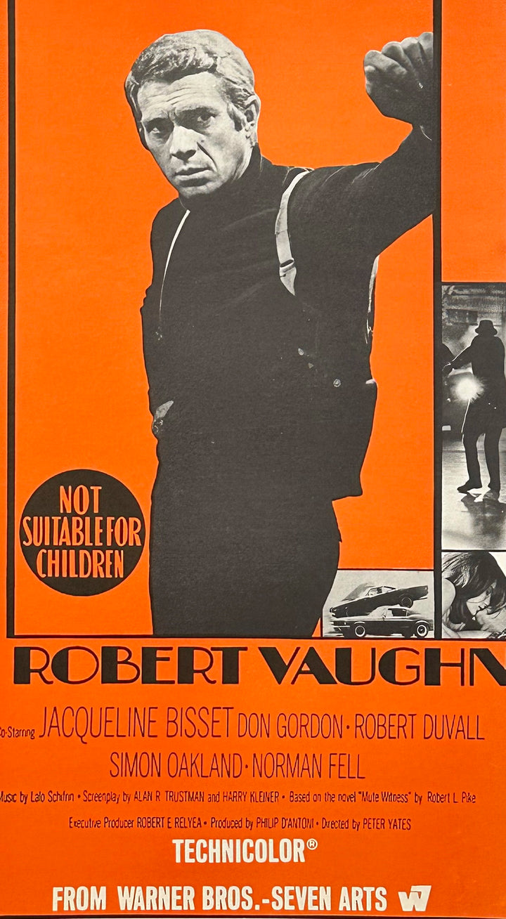 BULLITT (1968) Movie Poster Daybill, Steve McQueen, Robert Vaughan - Movie Posters Australia