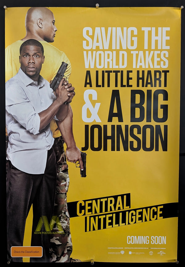 CENTRAL INTELLIGENCE (2016) Movie Poster, Advance Australian One Sheet