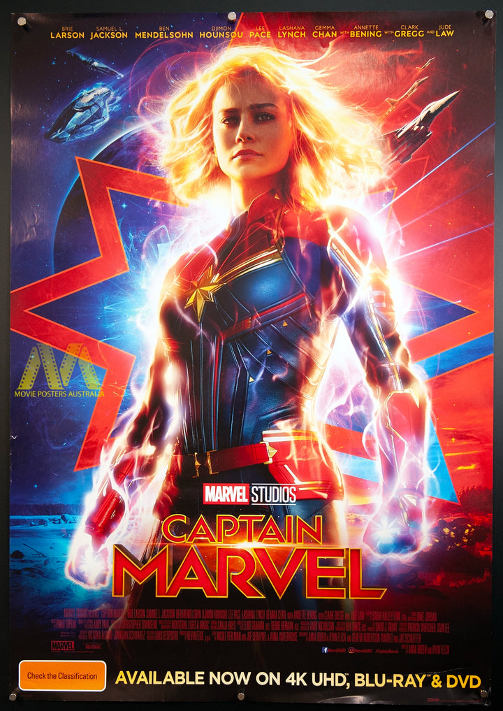 CAPTAIN MARVEL (2019) Bree Larsen, DVD One Sheet, VF- Cond - Movie Posters Australia