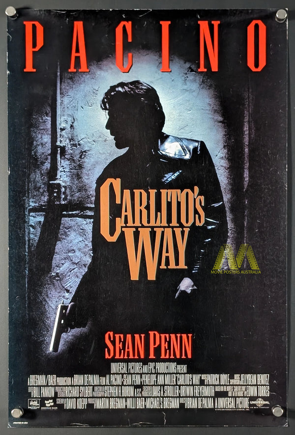 CARLITOS WAY (1993) Movie Poster, US Mini Poster, Pacino, DePalma