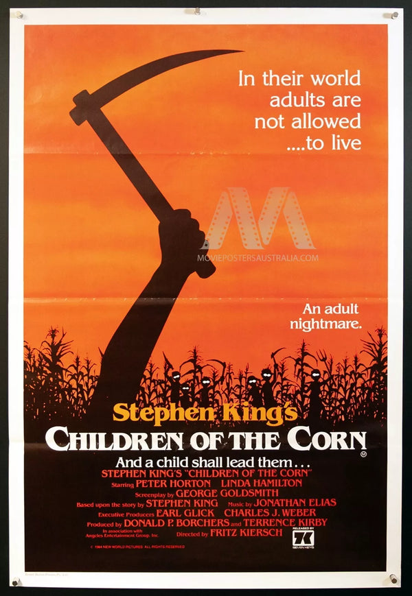 CHILDREN OF THE CORN (1984) Australian 1 Sheet, tri folded, VF+ condition, RARE - Movie Posters Australia