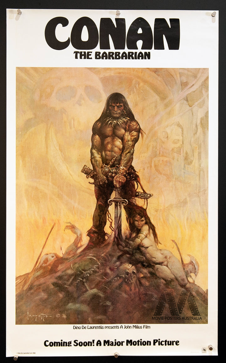 CONAN THE BARBARIAN (1982) Frank Frazetta Artwork US Advance One Sheet - Movie Posters Australia