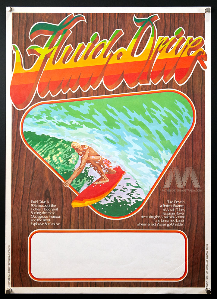 FLUID DRIVE (1974) Australian Movie Poster, VF+ Condition RARE! - Movie Posters Australia