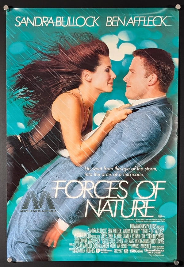 FORCES OF NATURE (1999) Movie Poster, Daybill, Ben Affleck, Sandra Bullock