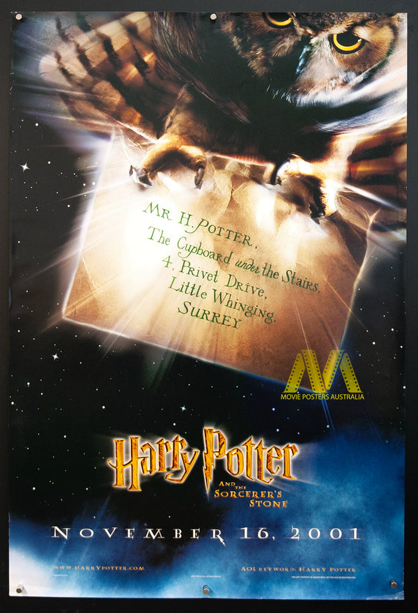 HARRY POTTER AND THE SORCERERS STONE (2001) Advanced US 1 Sheet, VF Cond