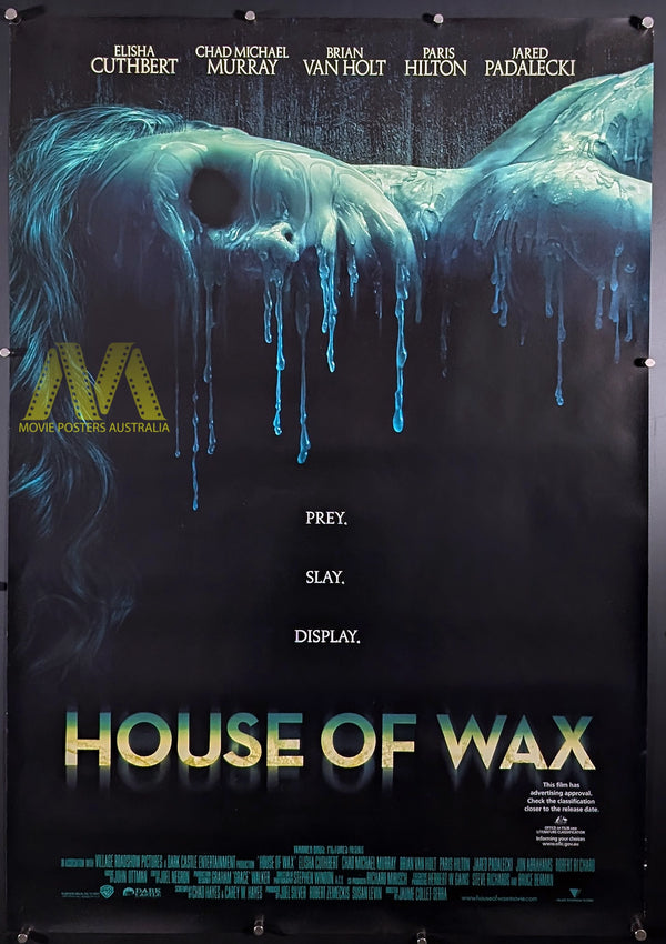 HOUSE OF WAX (2005) Movie Poster, RARE, Advance Australian One Sheet