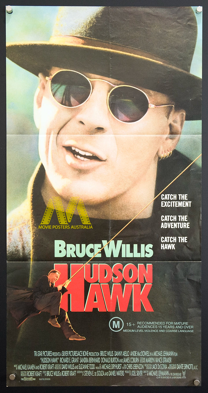 HUDSON HAWK (1991) Bruce Willis, Australian Daybill - Movie Posters Australia