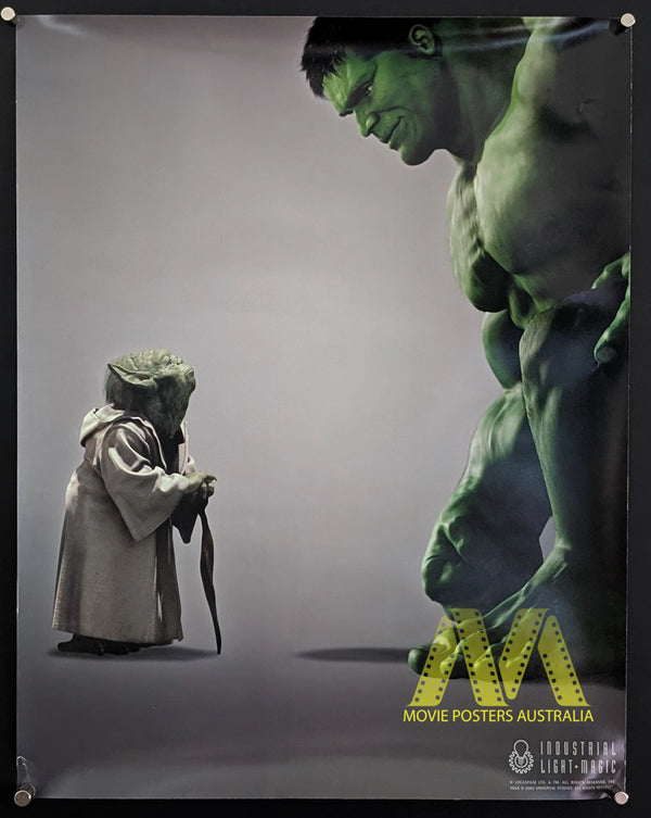 YODA & HULK PROMOTIONAL POSTER FOR INDUSTRIAL LIGHT AND MAGIC