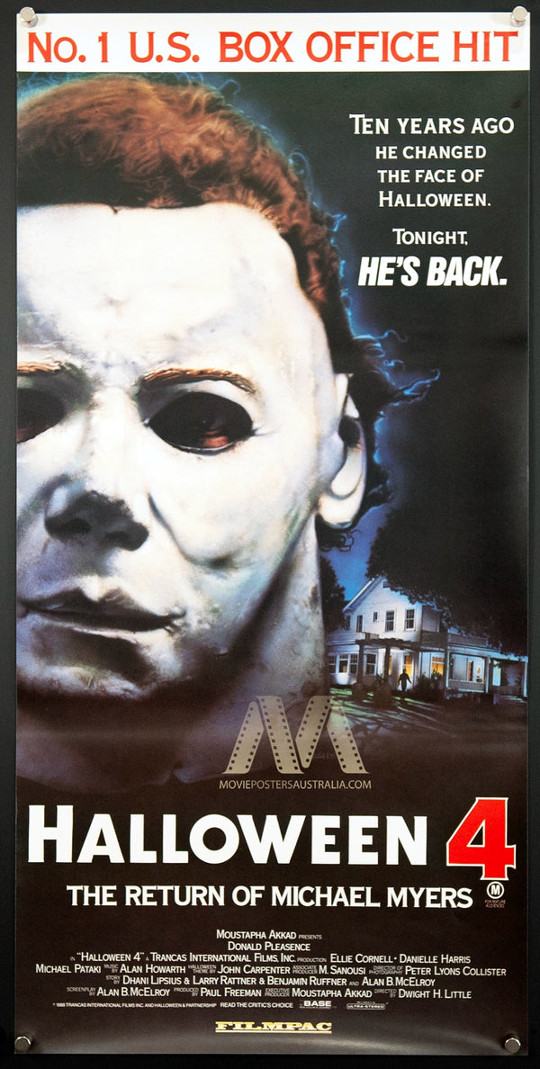HALLOWEEN 4 THE RETURN OF MICHAEL MYERS (1988), Rolled Daybill - Movie Posters Australia
