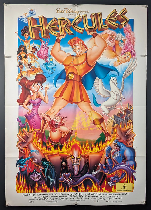 HERCULES (1997) MOVIE POSTER, AUSTRALIAN ONE SHEET, DISNEY