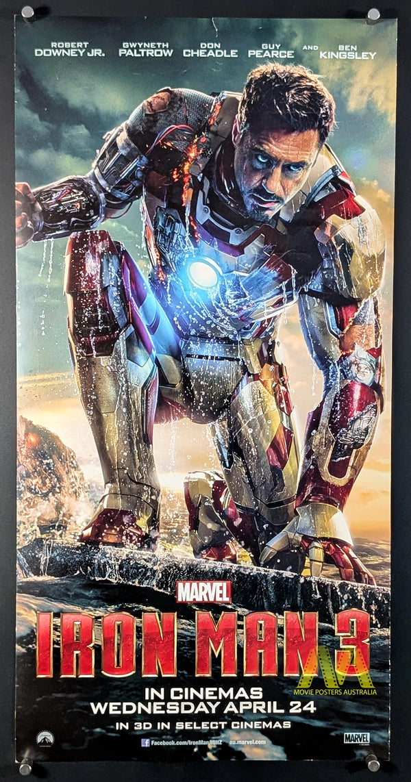 IRON MAN 3 (2013) Movie Poster, Advance Daybill, MARVEL, AVENGERS