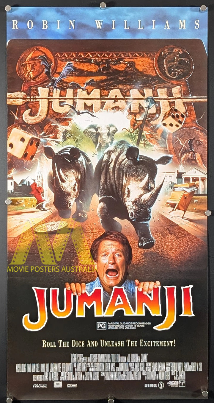 JUMANJI (1995) Movie Poster, Original Aust Daybill, Robin Williams ...