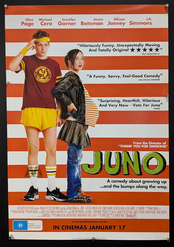 Juno (2007) Australian 1 Sheet, Elliot Page, Michael Cena, Diablo Coby