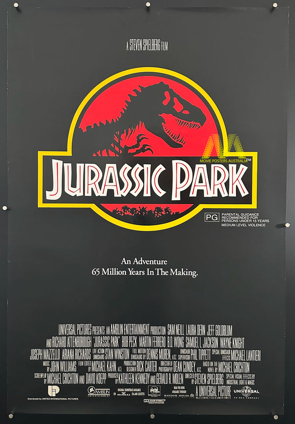 JURASSIC PARK (1993) Movie Poster, Australian One Sheet, Spielberg - Movie Posters Australia