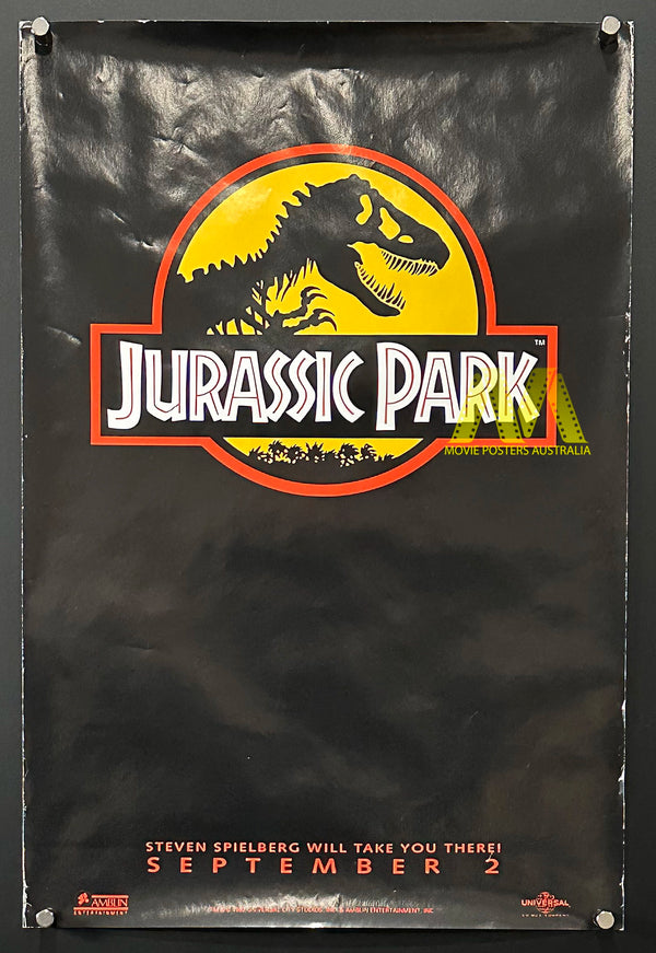 JURASSIC PARK (1993) Advance Daybill Movie Poster, VF Condition - Movie Posters Australia