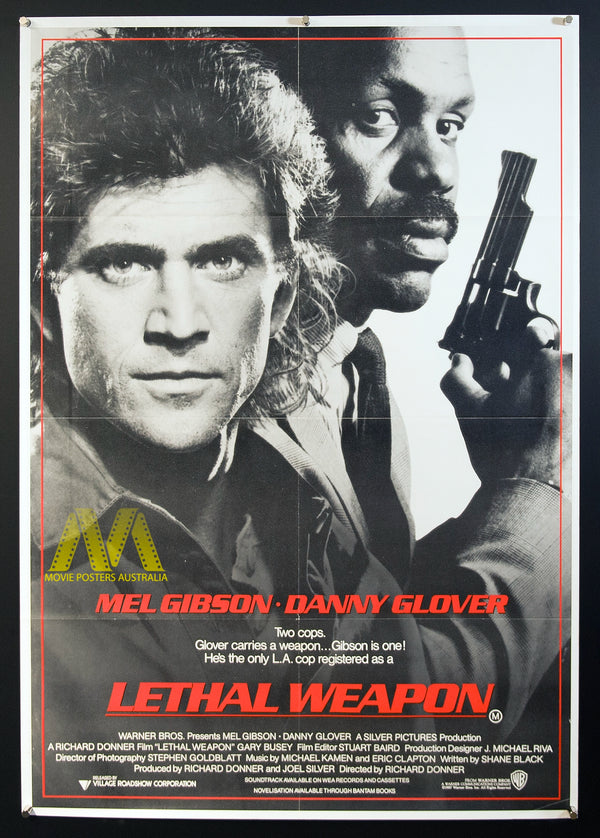 LEATHAL WEAPON (1987) Mel Gibson, Danny Glover, Aust 1 Sheet - Movie Posters Australia