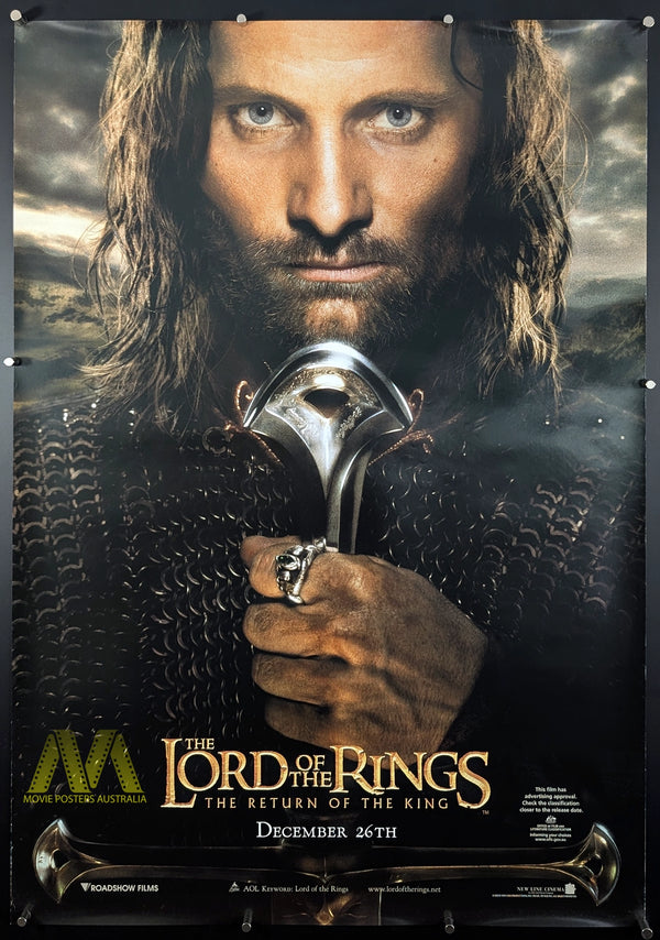 LORD OF THE RINGS, RETURN OF THE KING (2003) Aust Advance 1 Sheet, Aragon