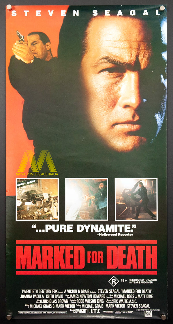 MARKED FOR DEATH (1990) Steven Segal, Original Daybill Movie Poster - Movie Posters Australia