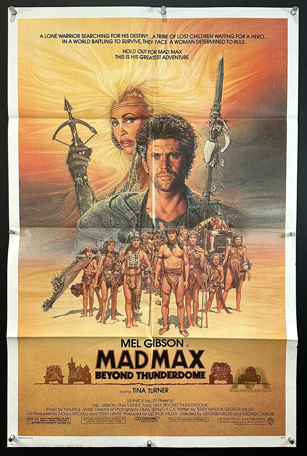 MAD MAX 3: BEYOND THUNDERDOME (1985) US 1 Sheet, VF+ Condition - Movie Posters Australia