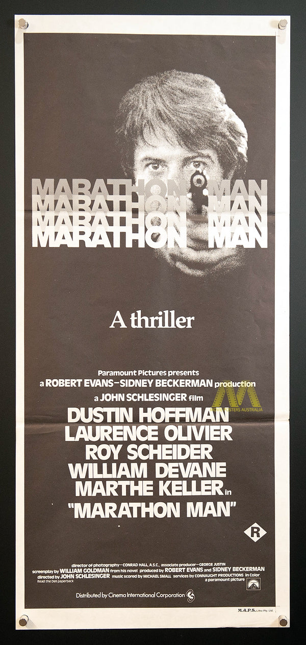 MARATHON MAN (1976) Daybill Movie Poster, Dustin Hoffman,  VF+ - Movie Posters Australia