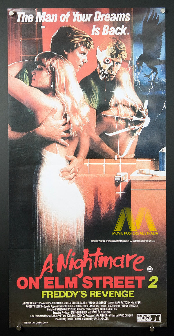 NIGHTMARE ON ELM STREET 2 (1985) Daybill, VF+ Cond - Movie Posters Australia