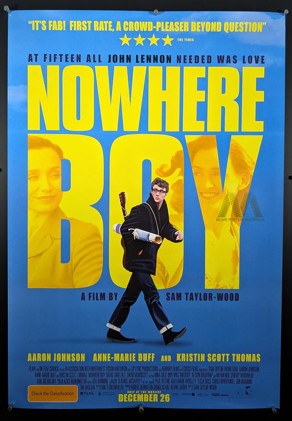 NOWHERE BOY (2009) Movie Poster, Australian DS One Sheet, THE BEATLES