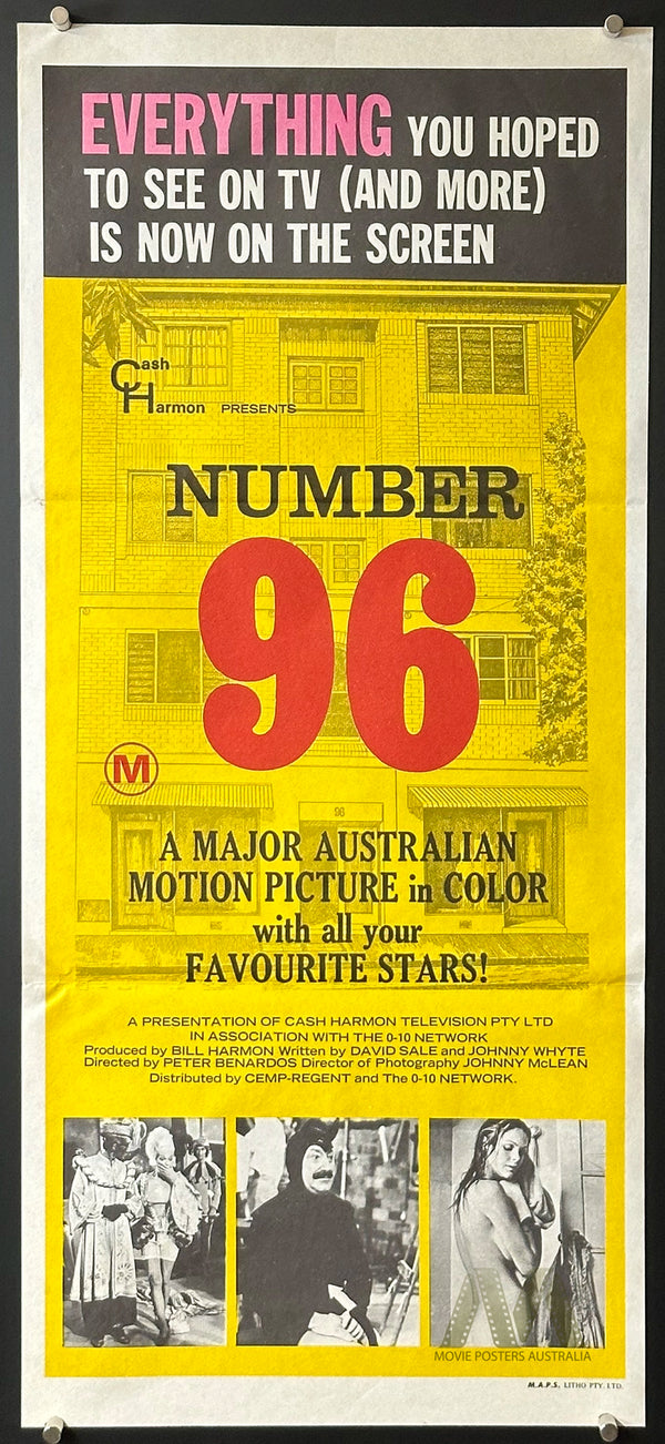 Number 96 MOVIE (1974) MOVIE POSTER, DAYBILL, ICONIC AUSTRALIAN