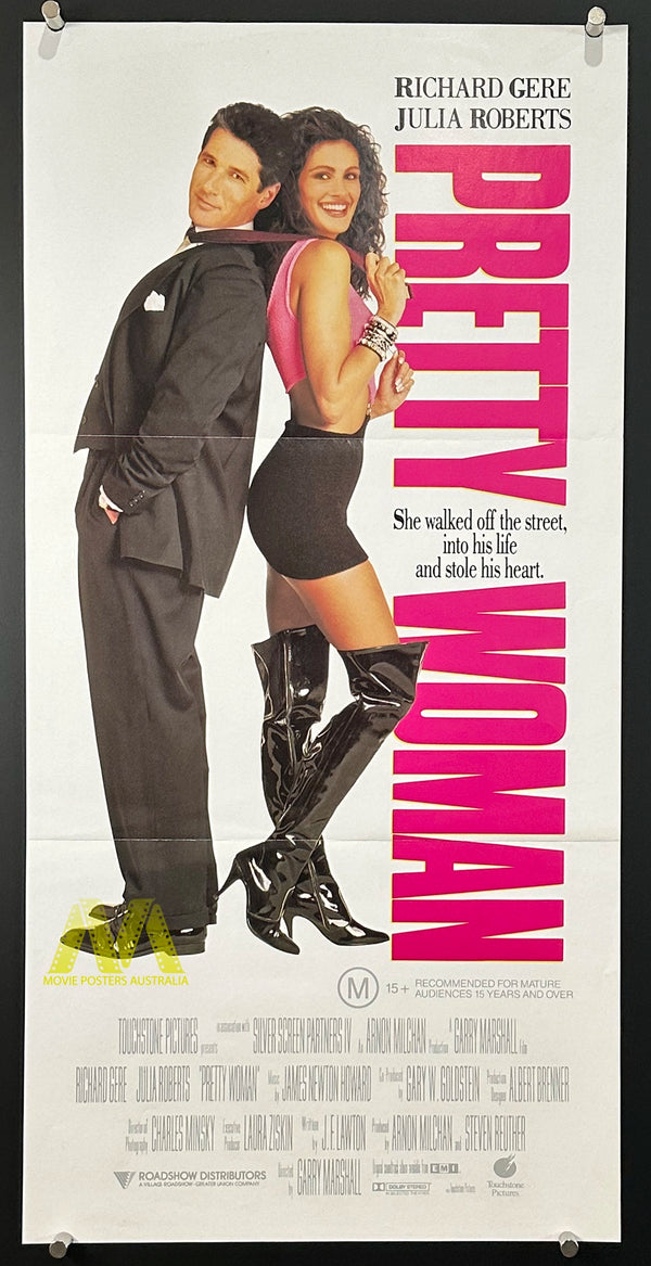 PRETTY WOMAN (1990) Movie Poster Daybill, Julia Roberts & Richard Gere - Movie Posters Australia