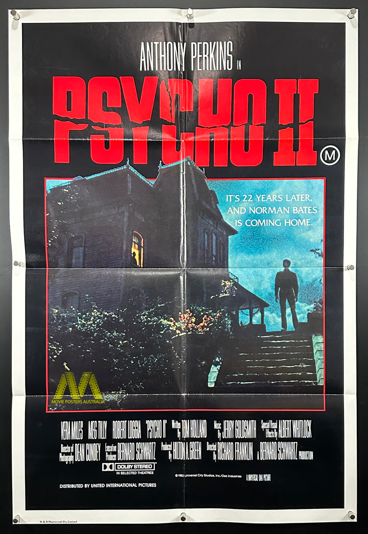 PSYCHO II (1983) Australian One Sheet Movie Poster, VF condition - Movie Posters Australia