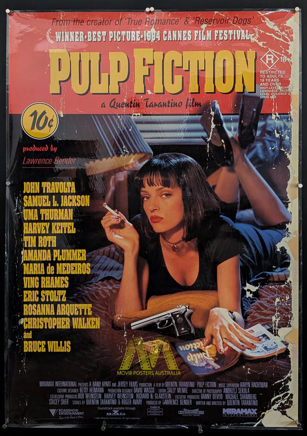 PULP FICTION (1994) Laminated Movie Poster, Australian One Sheet