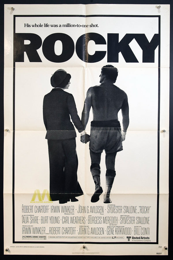 ROCKY (1976) US 1 Sheet, NSS 77/2, Sylvester Stallone, VF, RARE! - Movie Posters Australia