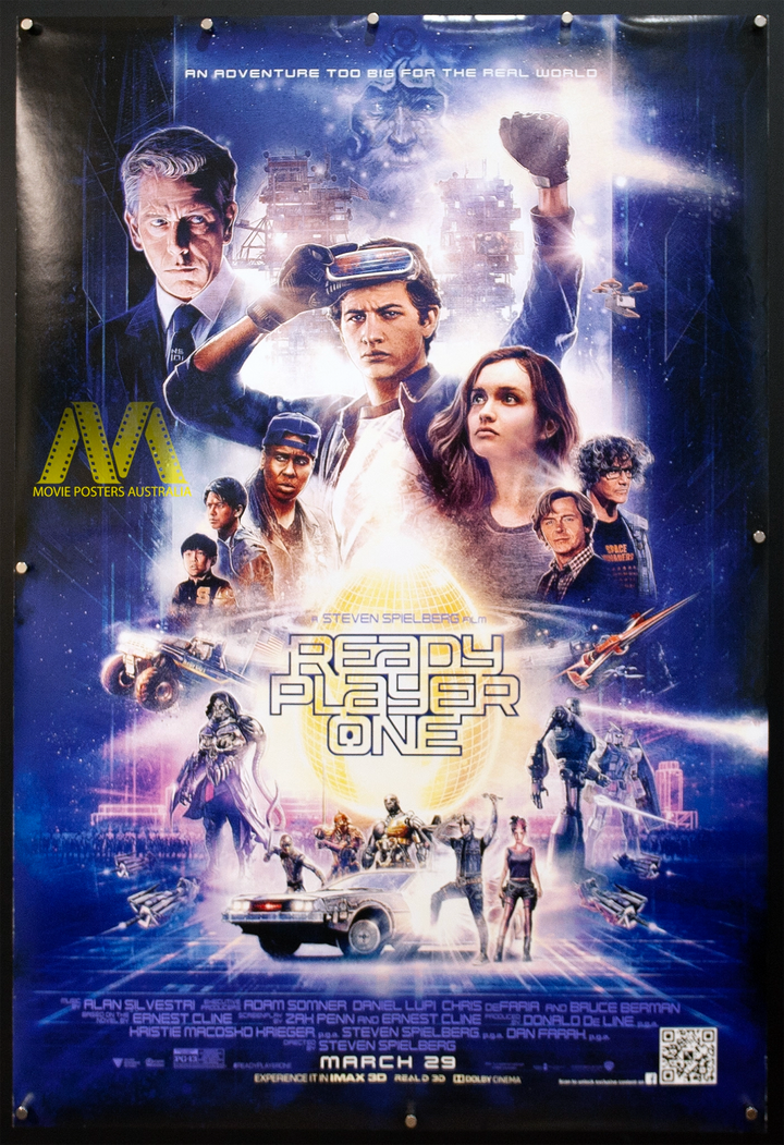 READY PLAYER ONE (2018), Steven Spielberg,  US 1 Sheet, VF+ Cond - Movie Posters Australia