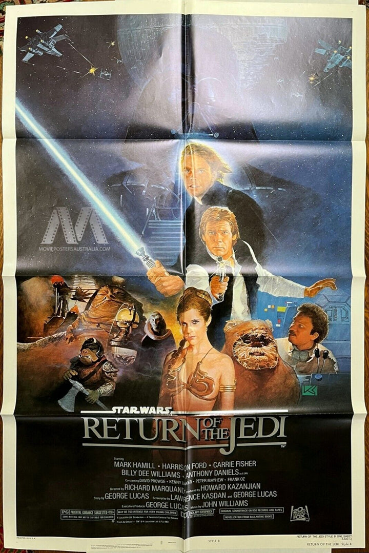 RETURN OF THE JEDI (1983) US 1 Sheet Movie Poster, Style B, VF+ - Movie Posters Australia